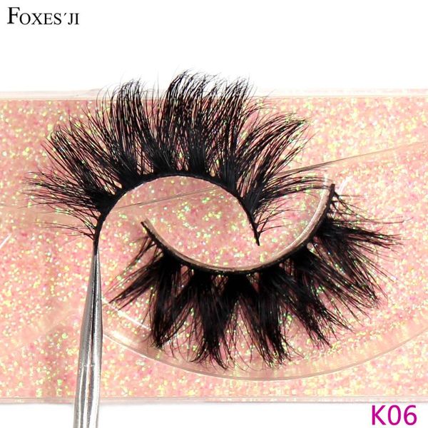 

false eyelashes foxesji 3d mink lashes makeup cross thick natural long dramatic fluffy soft eyelash k06