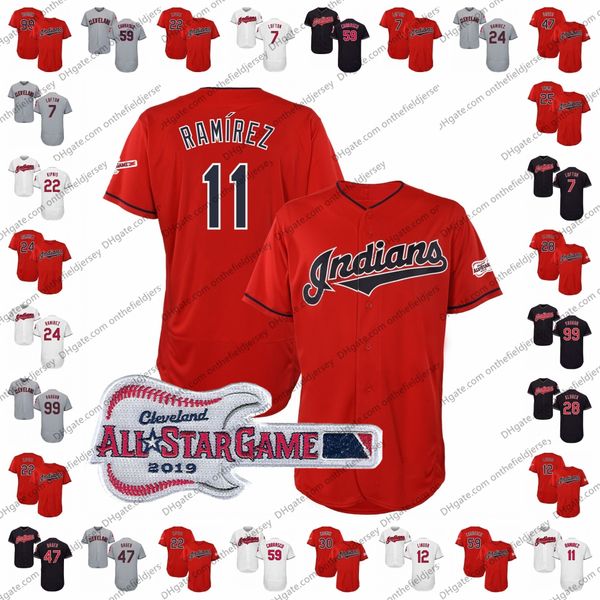 

Custom 2019 Cleveland Jersey Indians Any name number Jose Ramirez Corey Kluber Francisco Lindor Adam Cimber Carlos Santana Trevor Bauer