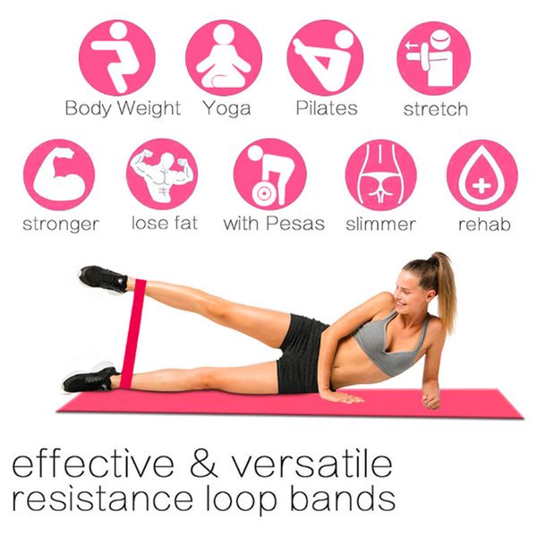 

5pcs training fitness gum exercise gym strength resistance bands pilates sport rubber fitness bands crossfit workout equipment
