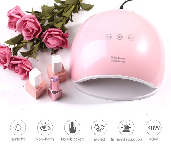 

lulaa 38w uv led lamp nail dryer nail polish gel curing light with background 30s / 60 lcd screen lamp s-timer for dryer