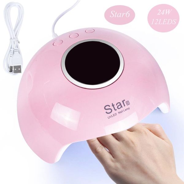 

24w/9w nail dryer uv led nail lamp for curing gel polish fast dry usb portable automatic sensor timer manicure tool lestar6/mini
