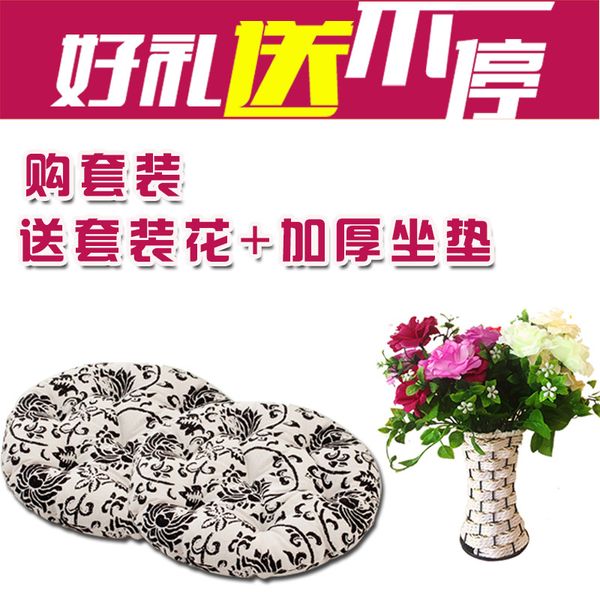 

send cushion flowers rattan chair three-piece balcony table and chair tea table indoor leisure outdoor chair four-piece set