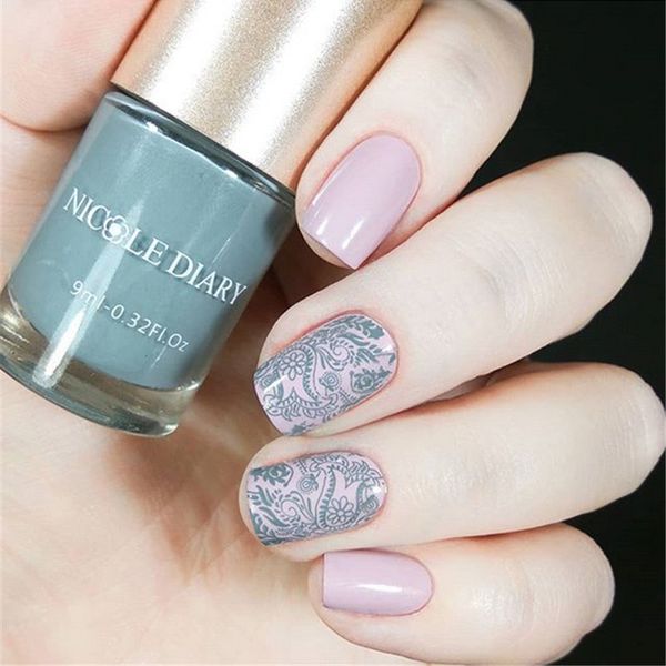 

nicole diary stamping polish spring series nail art varnish lacquer 9ml manicure tips color printing polish