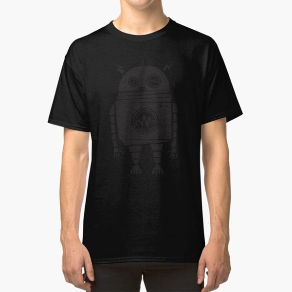 

big robot 2.0 t - shirt character cool funny heavyhand one colour retro robot saul bass vector texture, White;black