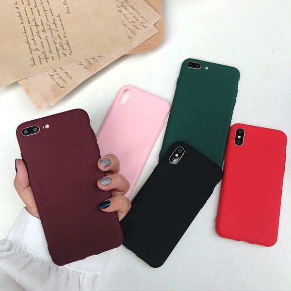 

new arrival candy colour cell phone shell for iphone 7 7plus 6 6s hard cases full body with opp package dhl shipping