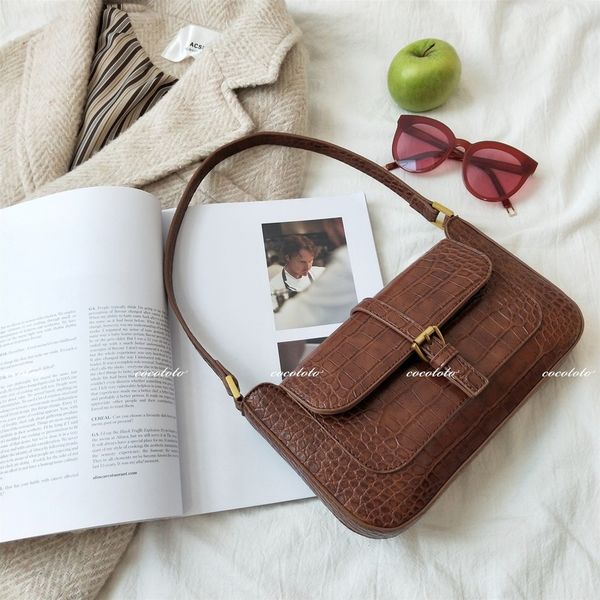 

2020 spring and summer new horse hair bag bag crocodile underarm simple shoulder handbag bags handbags women famous brands