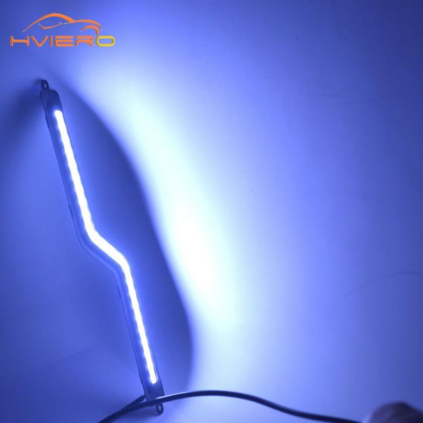 

2шт светодиодные cob дневные ходовые огни белый синий кристалл-синий z форма автомобиля авто drl вождение дневной ходовой лампы противотуман