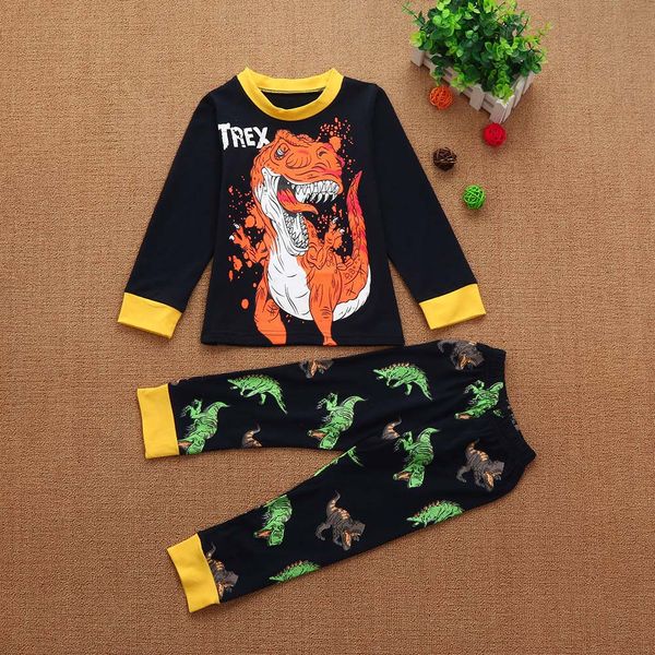 

kids clothes boys toddler baby girls boys cartoon pants outfits set pajamas sleepwear long sleeve vetement enfant garcon, White