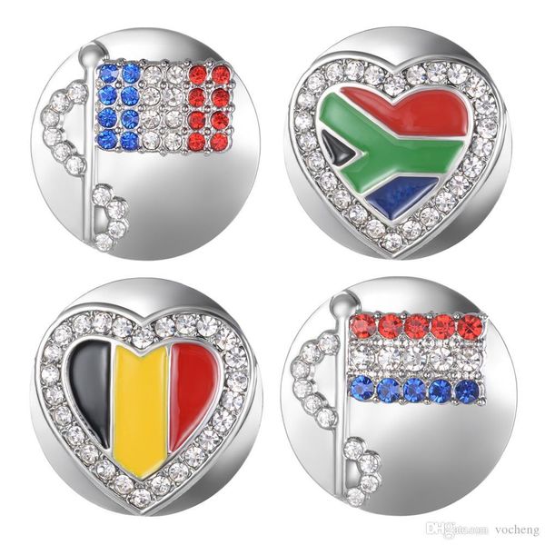 

10pcs lot national flag имбирь привязки подвеска кнопка с металлической медью base fit 18мм оснастки ювелирных изделия vn-2016 * 10