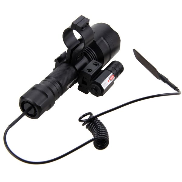 

охота torch light laser dot sight scope тактический t6 светодиодный фонарик переключатель давления крепление для охоты рыбалки detector