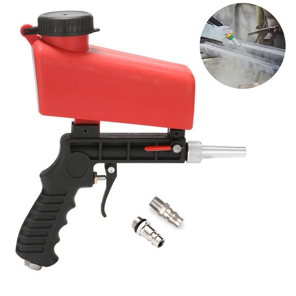 

90psi portable gravity sandblasting gun adjustable pneumatic small air blasting machine derusting sandblast spray guns tool set