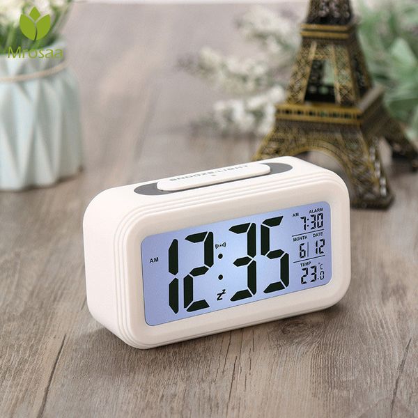 

intelligent optional weekday alarm noctilucent snooze function month date led screen digital alarm clocks digital clocks