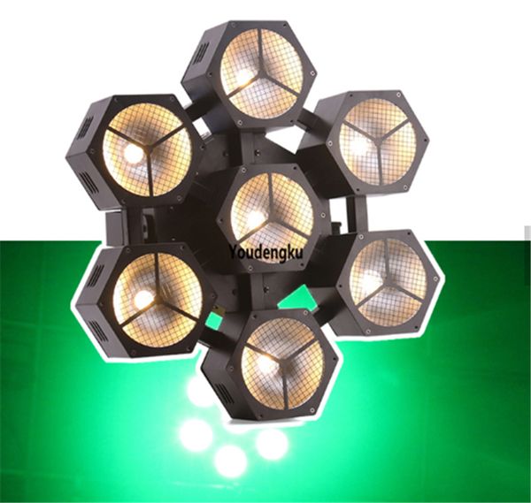 2019 nuevo producto Cob Led luz estroboscópica 7x40w RGBW 4 en 1 pétalos de nieve led lavado estroboscópico luces cegadoras equipo de Dj para fiesta