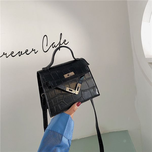 

women's shoulder bag 2020 fashion vintage crocodile pattern leather perfume handbag shopping crossbody change saddle bag