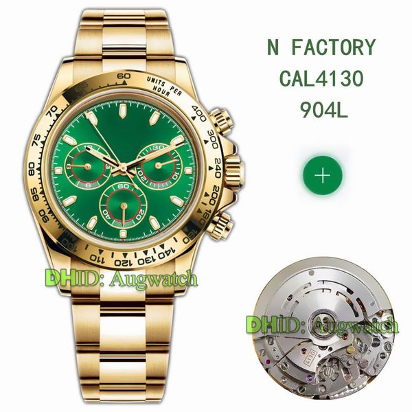 

n factory luxury watch 116500 116500ln 116508 116515 cal.4130 chronograph fuction automatic movement watches men 904l steel case waterproof, Slivery;brown