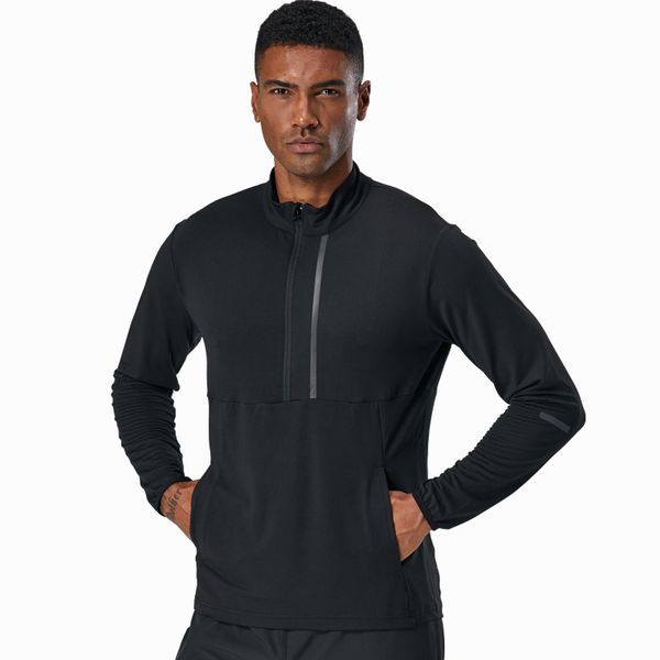 

spring sport coat men long sleeve running shirts basketball training jacket gym sportswear soccer fitness zipper t shirts, Black;blue