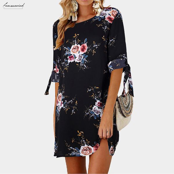 

print cool womens dress floral print bowknot summer sleeves cocktail mini dress casual party dresses short sleeve dship designer clothes, Black;gray