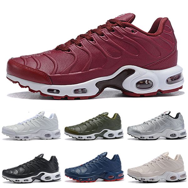 

2019 20 colors tn plus running shoes outdoor sneakers vm tn kids mens sports shock shoe men requin black olive silver in metallic