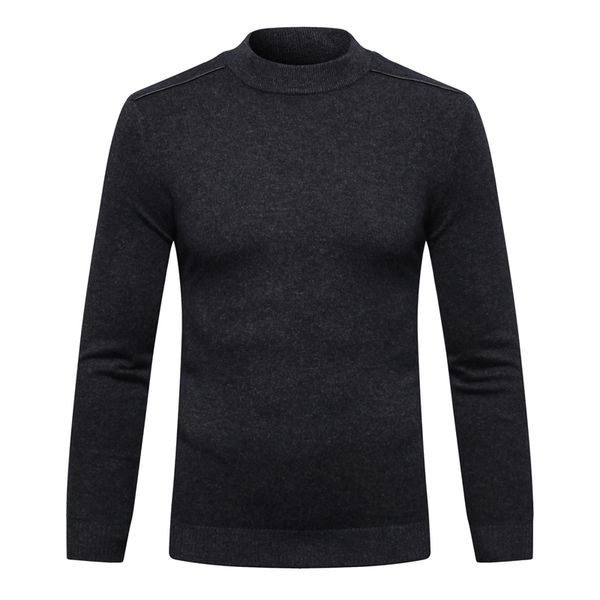 

sweater wool men's 2018 new fashion warm casual round neck thick fitness gentleman solid color -4xl ing, White;black