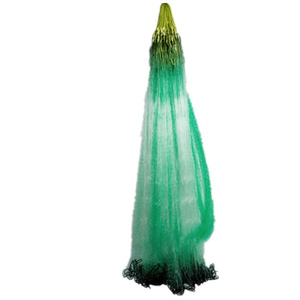 

depth 1.5m-2m length 80m qunlity monofilament nylon net rede de pesca outdoor accessories tool fish trap fishing network green