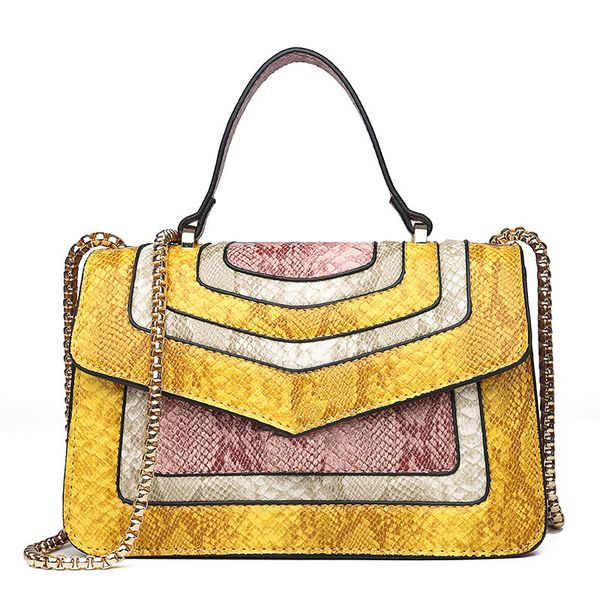 

2019 new luxury designer bags for women handbag snake pattern shoulder messenger bag multi-function fashion brand joker small flap bags