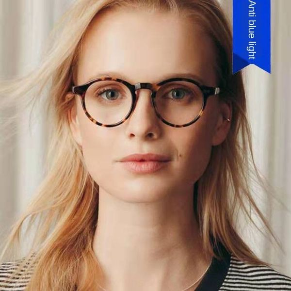

anti-blue-ray rice nail frame artistic glasses frame 5212 round all-match plain glasses wind, Silver