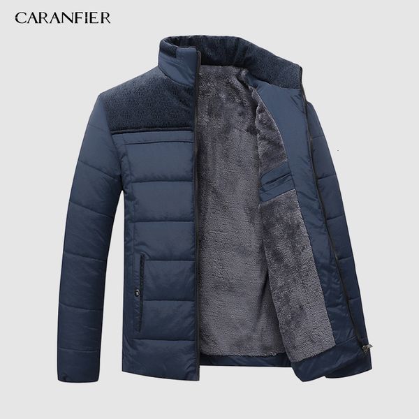 

caranfier warm thick winter jacket men clothes casual stand collar fashion brand winter coat men parka outerwear y190923, Black;white