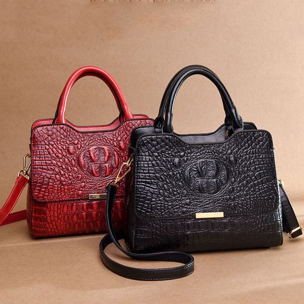 

alligator women's messenger bags fashion metal lock women purses and handbags casual pu leather shoulder bags chic