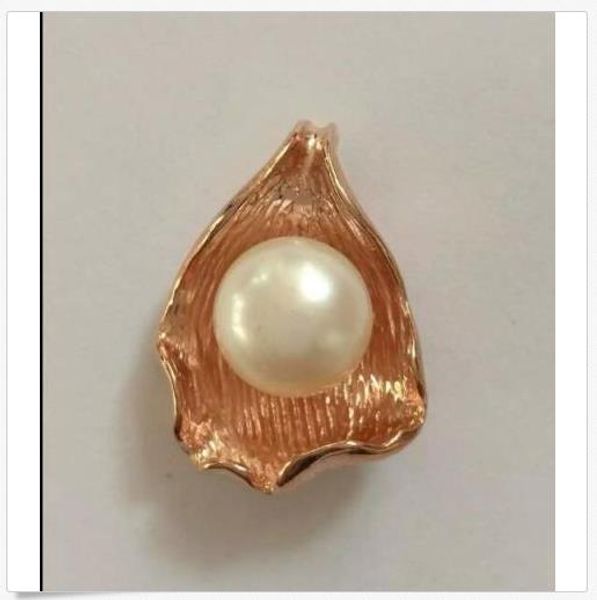 

huge 12-13mm white pearl rose gold pendant necklace, Silver