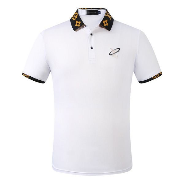 

2020 new fashion polo shirt men's polo fashion casual polo t-shirt snake bee flower embroidery men's casual polos, White;black