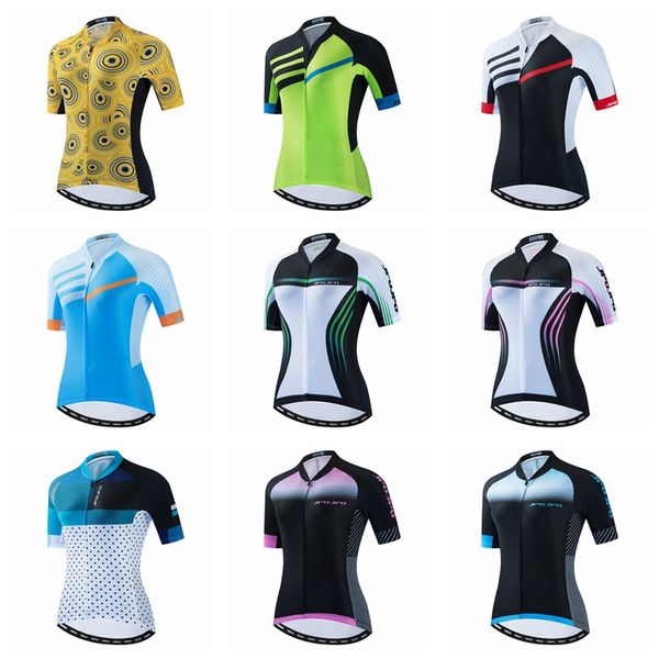 

jpojpo cycling jersey women bike jersey shirts pro riding bike riding team ropa ciclismo short sleeve lady bicycle clothing, Black;red