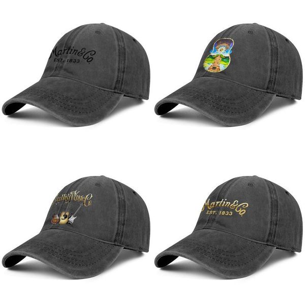 

c. f. martin guitar fashion baseball cap cricket designer adjustable vintage hat blank denim custom shop logo gold (2, Blue;gray