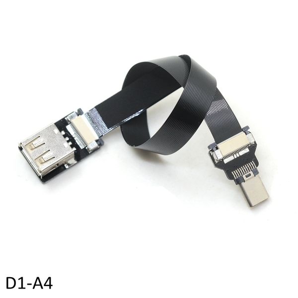 

ffc usb-c otg cable usb 2.0 micro usb to type-c male fpv flat slim thin ribbon fpc cable for brushless handheld gimbal servo