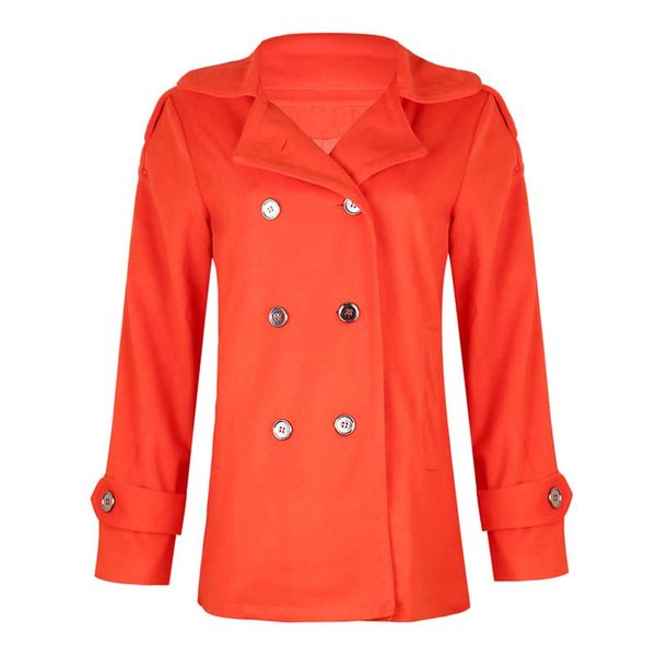 

2019 женщин шерстяное пальто осень и зима женщин новый тонкий темперамент лацкан двубортный пальто женщин шерстяное lxl17, Black