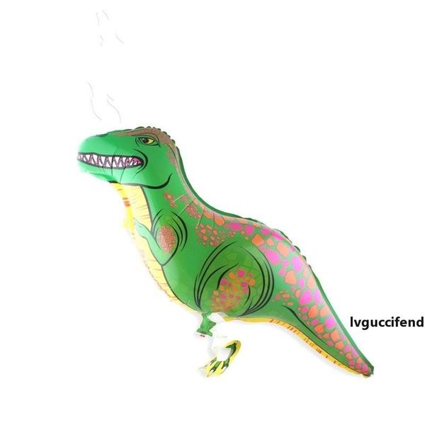 

green walking pet dinosaur balloons aluminium foil gifts ball jurassic forest party birthday adornment balloon children 1 3ht