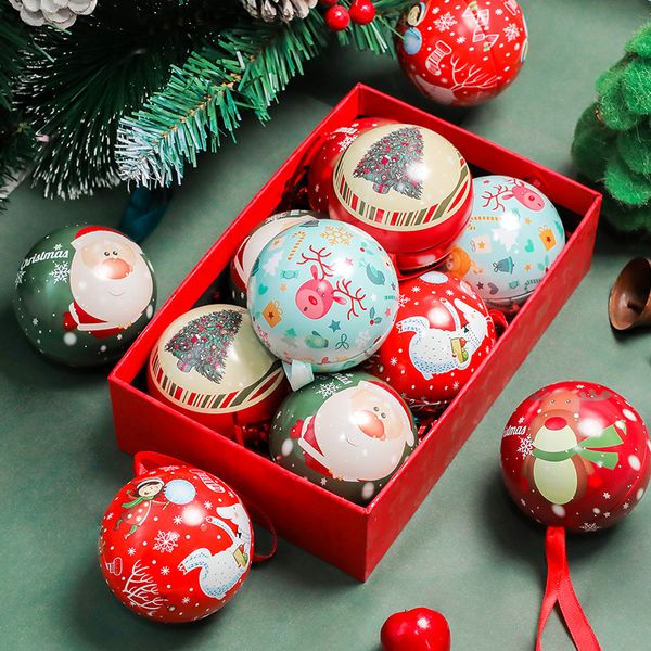 

creative christmas gift children's elf ball horse mouth iron box candy box christmas eve small gift decoration