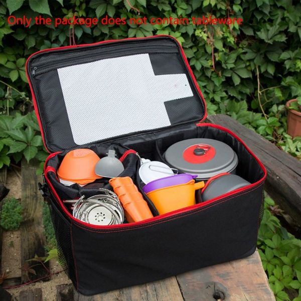 

22l foldable picnic bag outdoor camping stove tableware burners kitchen cutlery cookware bag bbq fruit picnic backpack