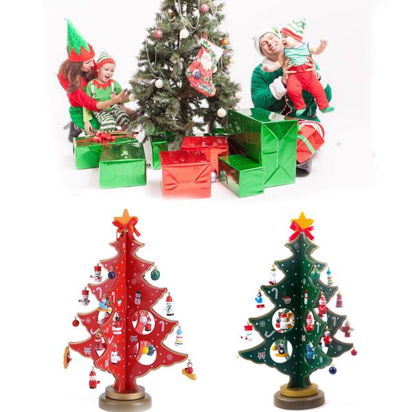 

creative diy wooden christmas tree decoration christmas gift ornament xmas tree table desk decoration 8a1271