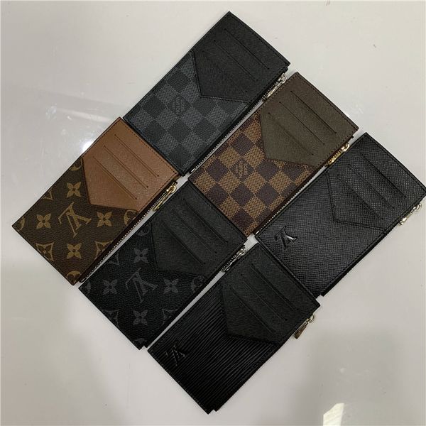 

mens wallet zippy luxury card holder women designer card holder case credit card holder designer luxury handbags purses cover 1228-1 9635, Brown;gray