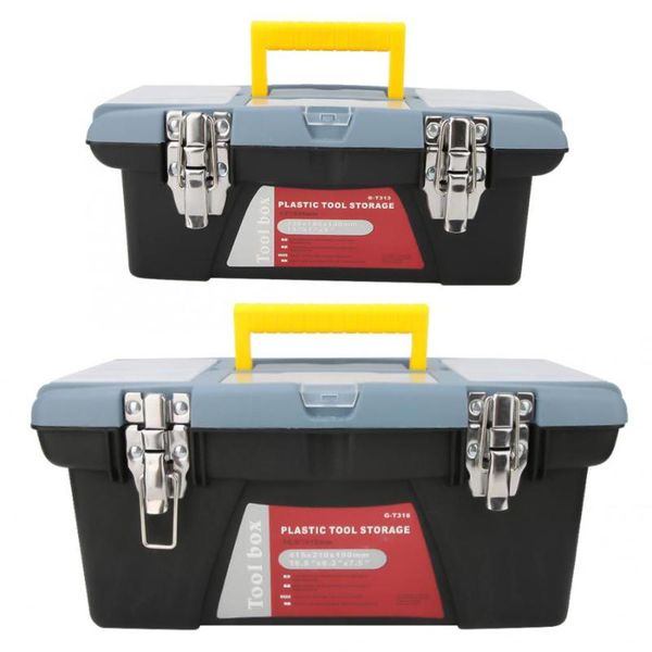 

portable toolbox with carrying handle hardware storage box case repair tool container