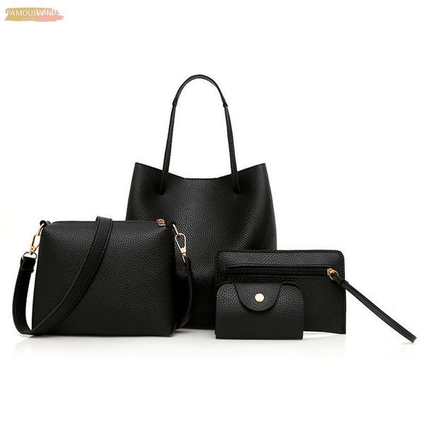 

4pcs leather bag women 2020 handbag crossbody messenger bag card package for women fashion ladies hand bags bolsa feminina