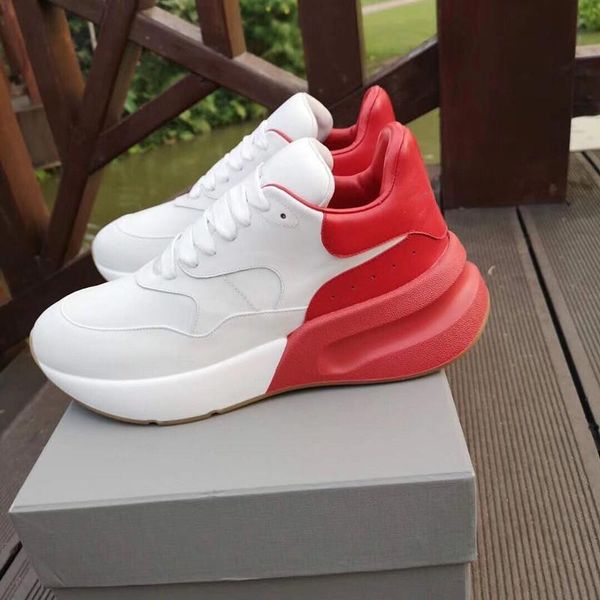 

new season designer shoes fashion luxury women shoes men's leather lace up platform oversized sole sneakers white black casual shoes m1