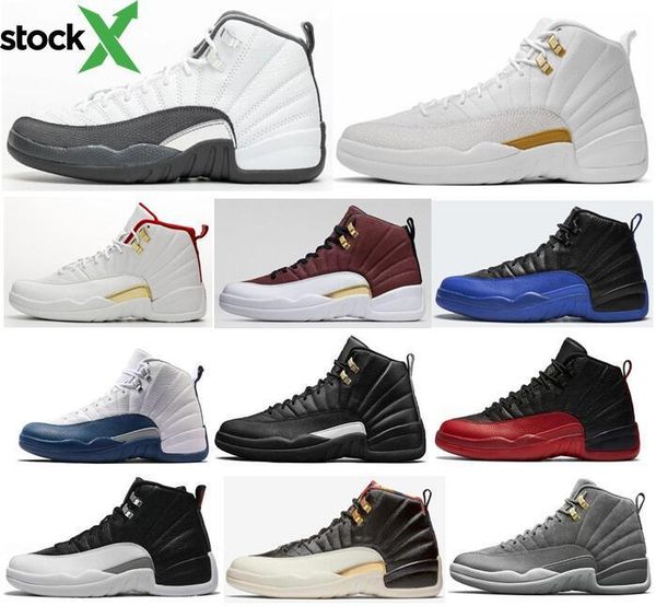 

new 12s dark grey game royal fiba game ball ovo white playoff men basketball shoes 12 blue nakeskin jordan retros
