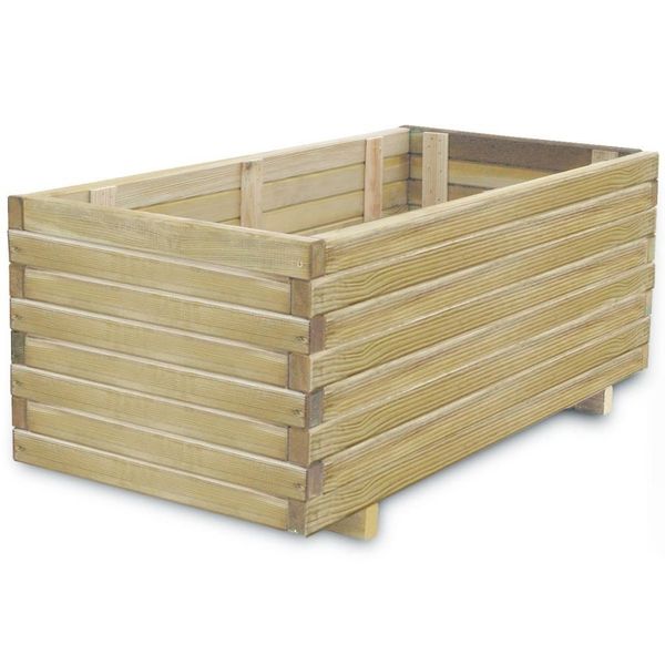 

planters planter rectangular wood 100 x 50 x 40 cm garden sets