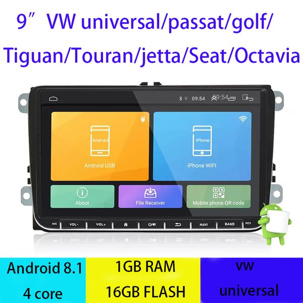 

Android 8.1 Автомобильный DVD Quad Core 16G ROM 1024 * 600 Экран Автомобильный Raio для VW Golf mk6 5 Polo Jetta Ti