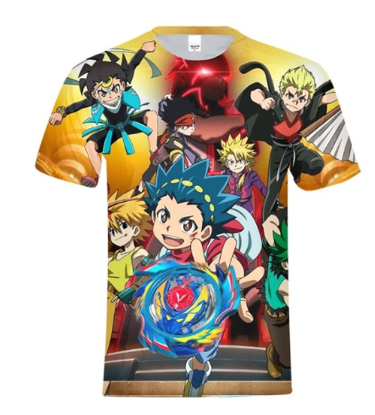 

2019 новейие аниме 3d-пѬин beyblade burst game pere noel мђжин поведневна ђболка  коѬо White;black