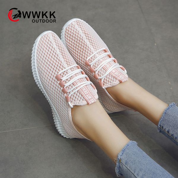 

wwkk sneakers for women 2019 summer shoes women casual mesh comfortable lightweight flats shoes walking drivring footwear