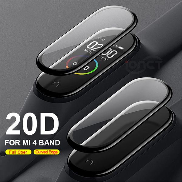 

20d curved edge protective for xiaomi mi band 4 glass scratch-resistant miband 4 film full cover hd mi band 4 screen protector