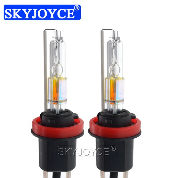 

skyjoyce 35w 55w d2h dual color intelligent hid xenon bulb 6000k white with 3000k yellow h7 h11 9005 hb3 9006 car headlight bulb