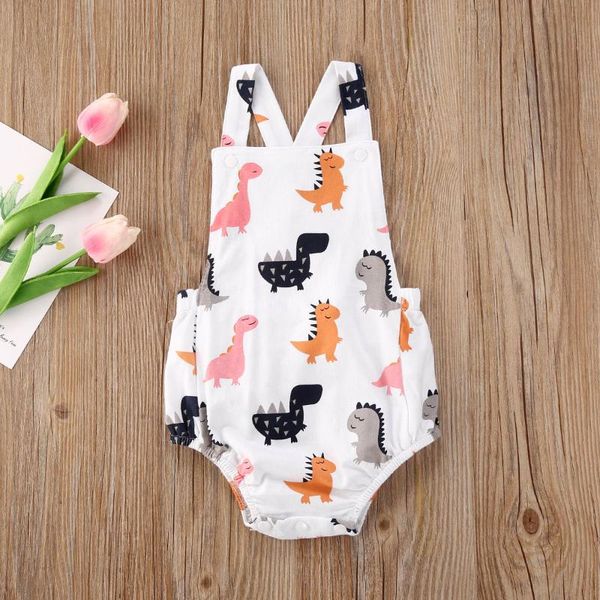 

2020 летняя мода малышей младенческая малышей baby girl bodysuits легкий костюм с шортами one-pieces рукавов динозавр печати сладкий симпати, Blue